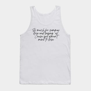 August lyrics Tank Top